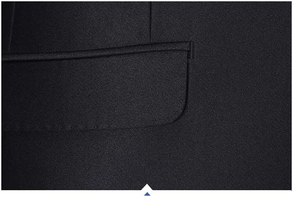 單排一?？勐殬I(yè)西裝定做插袋細(xì)節(jié)特寫圖