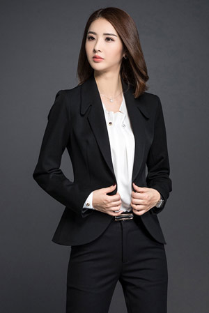 韓版OL商務女職業(yè)西裝工作服訂做