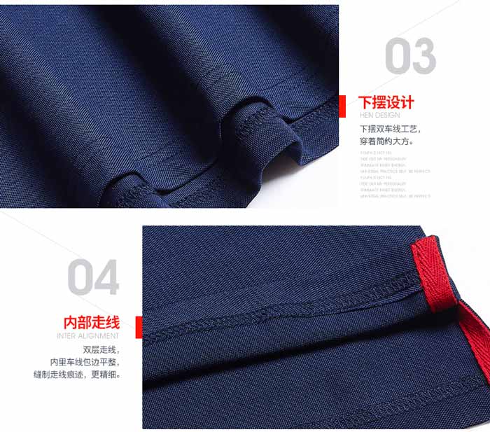 時尚修身短袖polo衫定做款式細節(jié)展示圖二
