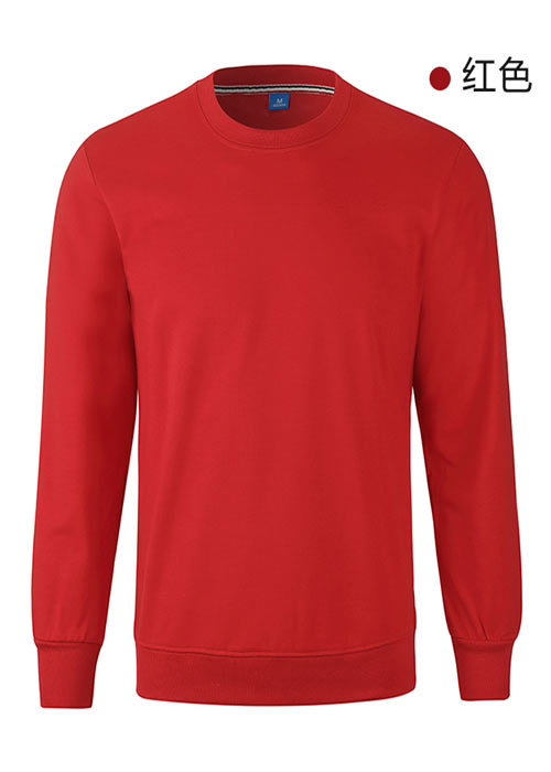 紅色薄款長(zhǎng)袖圓領(lǐng)線圈衛(wèi)衣訂做